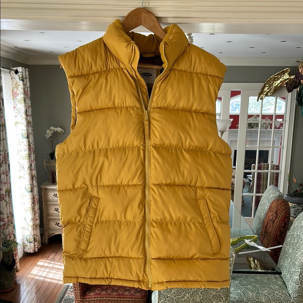 Old Navy Yellow Quilted Puffer Vest